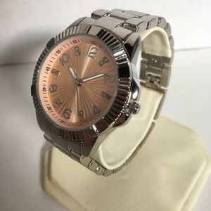 NWT Diamond and Rose Gold/Silver Watch